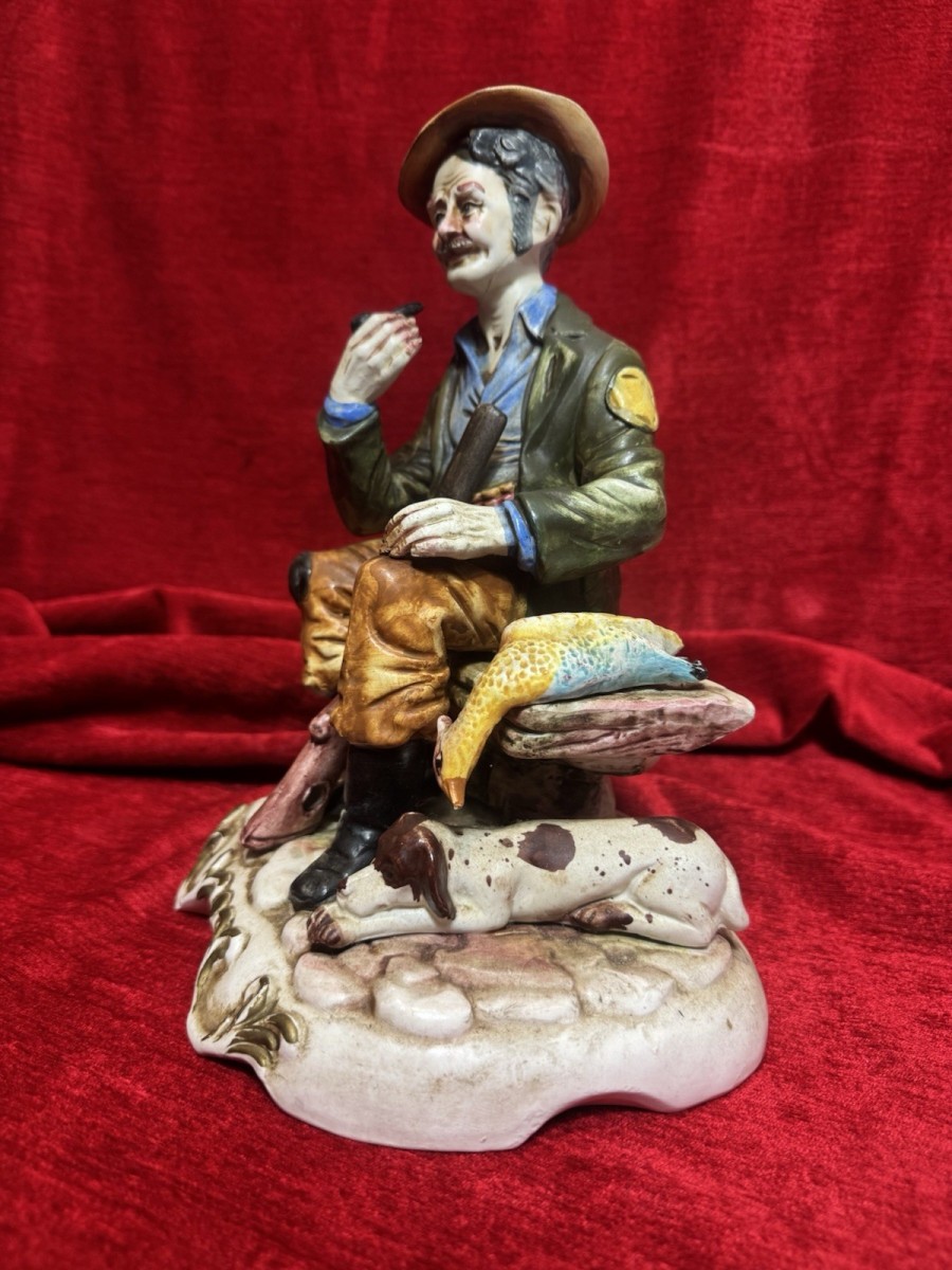 The Gamekeeper Capodimonte Figurine Porcelain