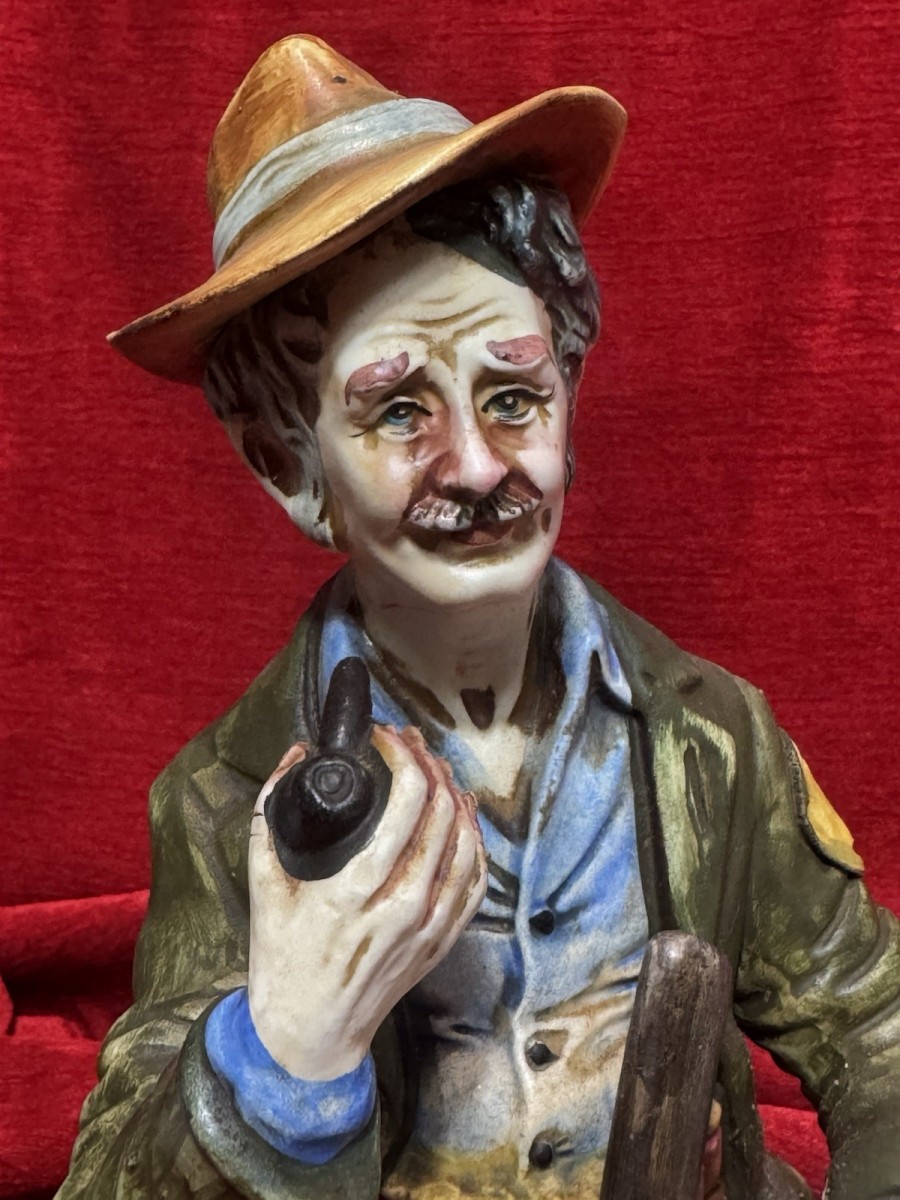 The Gamekeeper Capodimonte Figurine Porcelain