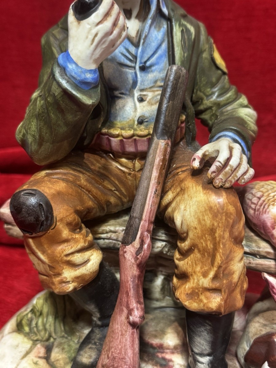 The Gamekeeper Capodimonte Figurine Porcelain