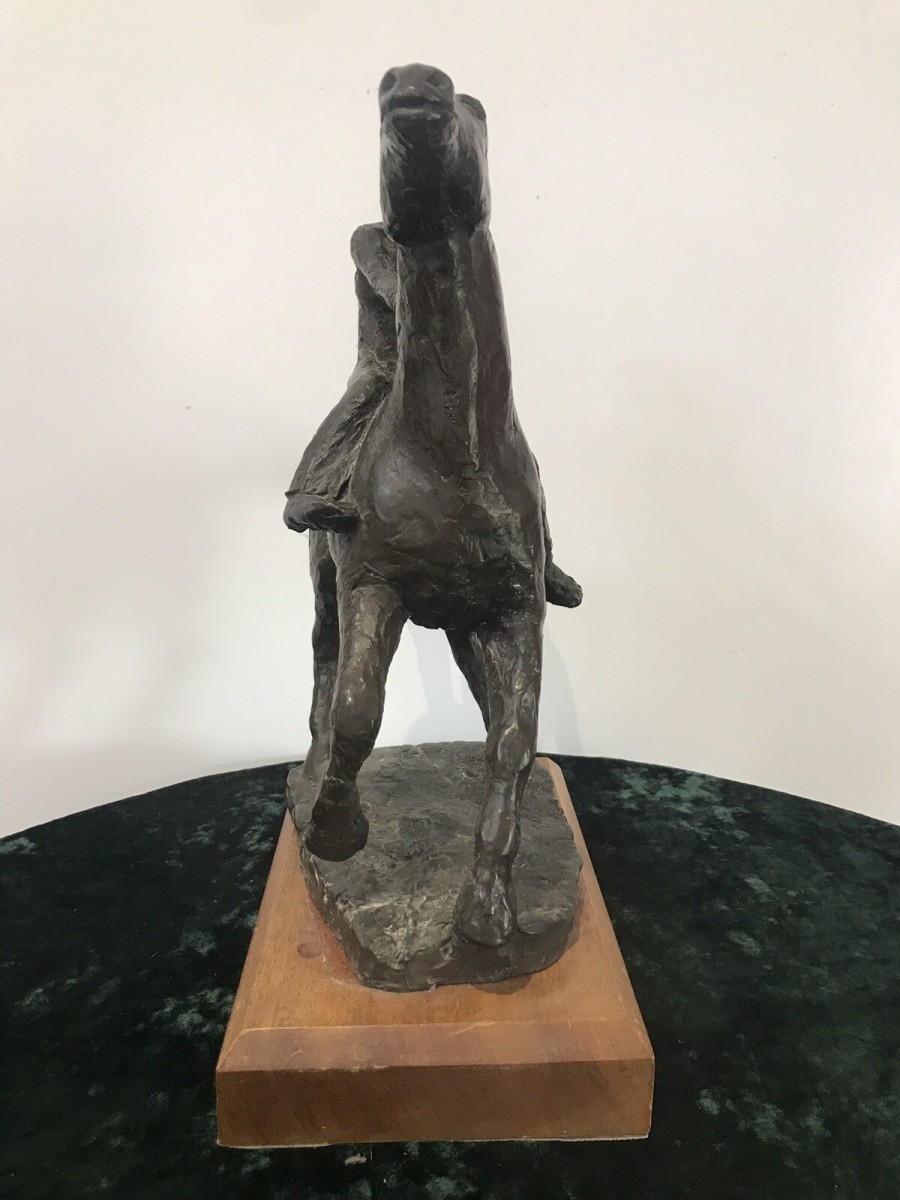 20th Century Modern Original British Bronze Bare Back Lady Rider Juliet Simpson