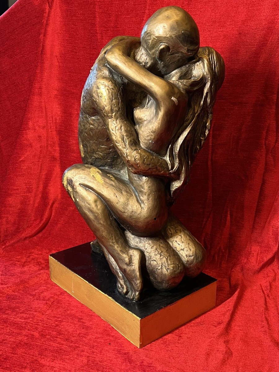 Primary image for Large Klara Server 1981 For Austin 'couples Embrace' Chalkware Sculpture