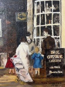 Mid Century Fine Art Cityscape Of York By Artist Jean Webster Circa - 20th Century Composition - Oil On Canvas Brief Artist History Jean M McCallum Webster. Married at Southwold in 1981 to John Tumbull (19 July 1922 - 22 November 1993) but continued to work under the name of Jean Webster. A landscape and portrait painter and a member and exhibitor at the Norfolk and Norwich Arts Circle 1965-1978 from Walberswick, Suffolk. A class tutor at adult painting classes in the late 1970's and 1980's, who worked in Walberswick and lived at Millcroft, Millfield Road, Southwold, Suffolk. Listing Description Large British School Architectural Street Scene of The City Of York, NorthYorkshire. Central Quaint Road Leads To Elaborate Castle Walled Arch In Distant Focus Brightly Lit By Sunny Glare. A Flurry Of Georgian Boutique Shops Line The Right Portion Of The Artwork, With Wrought Iron Street Lamps And Figures. Fine Quality Artwork On Canvas Painted By Accomplished Suffolk Artist Jean Webster And Dated 1973. Dimensions In Inches Height 27.5" X Width 33.5" For Further Information Please Call The Curator On 07707 488566 Thank-you.