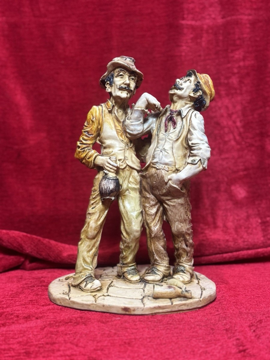 Drunk Friends Capodimonte Figurine Signed F Ingargiola