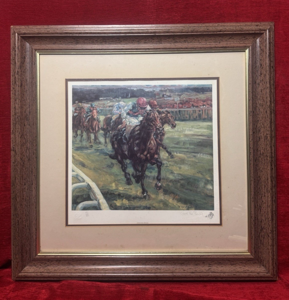 Primary image for Clare Eva Burton Chelsea Green Ltd Ed Equestrian Print Titled 'dancing Brave'