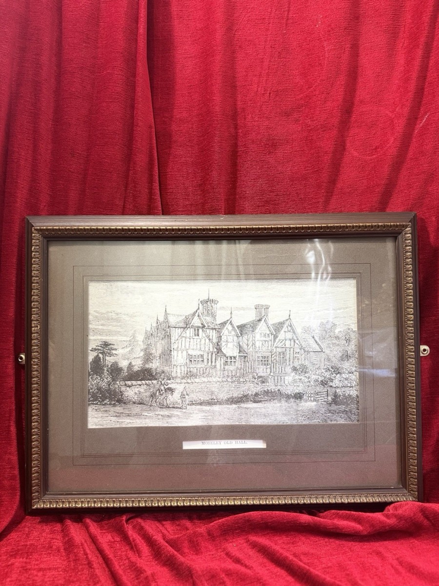 Primary image for Historic Architectural Etching Of Moseley Old Hall Staffordshire, England.
