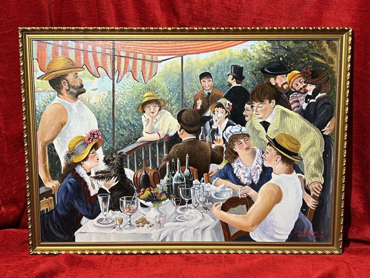 Primary image for Fine Art Painting 'luncheon Of The Boating Party' After Renoir By John Wickens