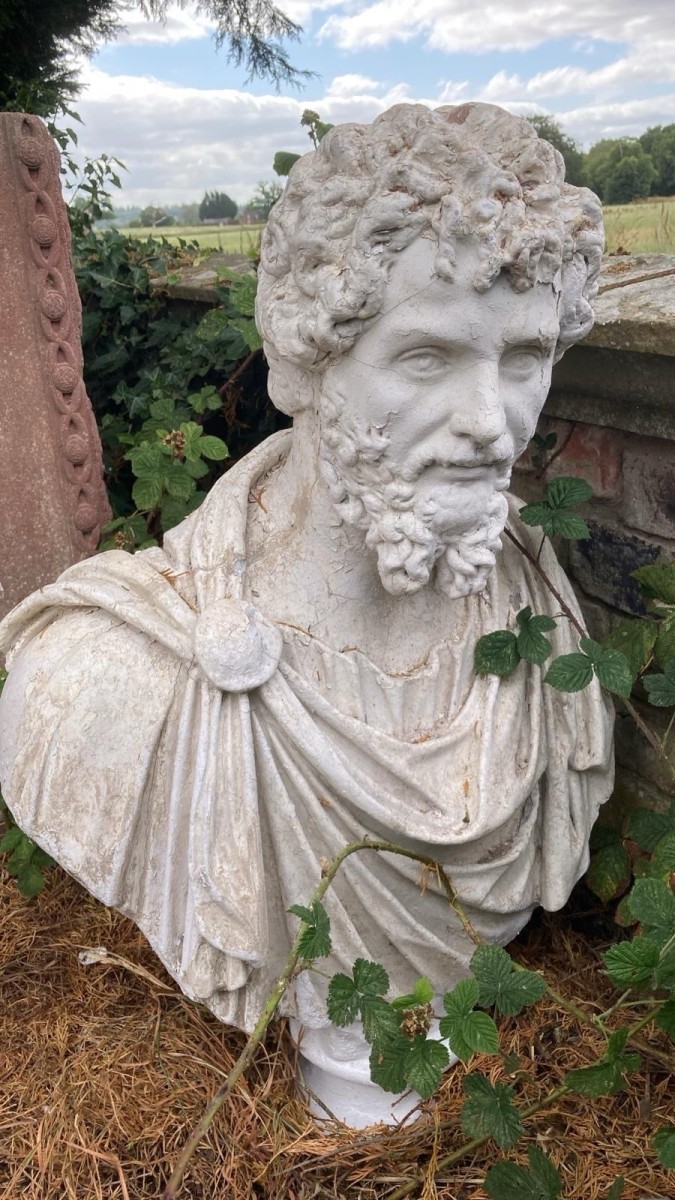Large Classical Bust Of Roman Emperor Antoninus Pius