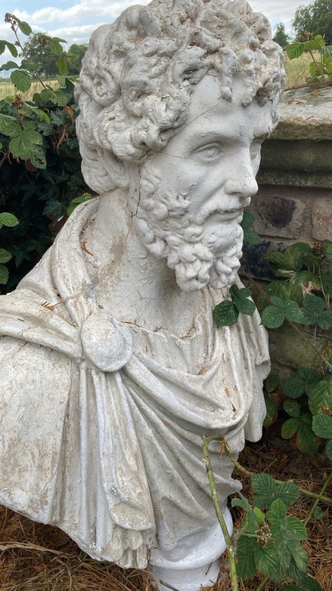 Large Classical Bust Of Roman Emperor Antoninus Pius