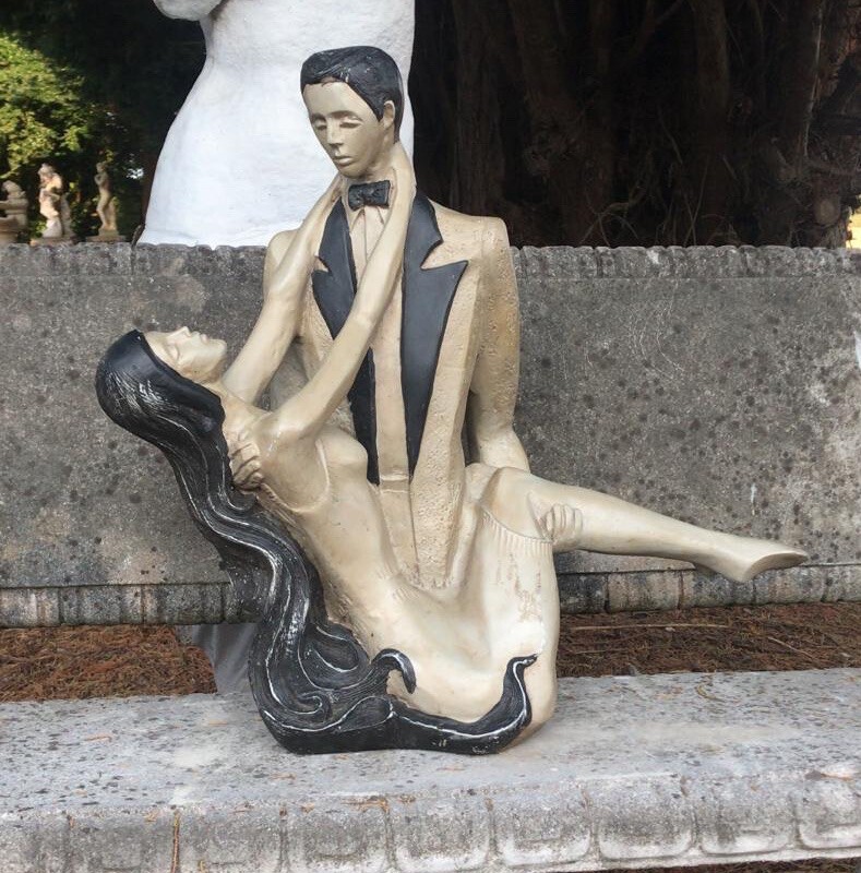 Primary image for Large Figurative Art Deco Sculpture Of Male/female Couple Charleston Dancers