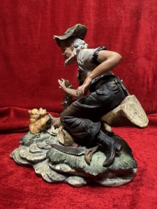Italian Original Capodimonte Titled The Woodcutter Porcelain Figurine Circa - 1940 Composition - Hard Paste Porcelain Figurine Listing Description Fine Quality Italian Capodimonte Figurine Depicting A Lumber Jack And His Squirrel Companion. Charming Subject And In Stunning Condition. Signed By The Artist (Front And Back) And Stamped By The Capodimonte Foundry On Underside. Dimensions In Cms Height 28cm X Width 32cm X Depth 22cm For Further Information Please Call The Museum Curator Direct 07708 488566 Thank-you.