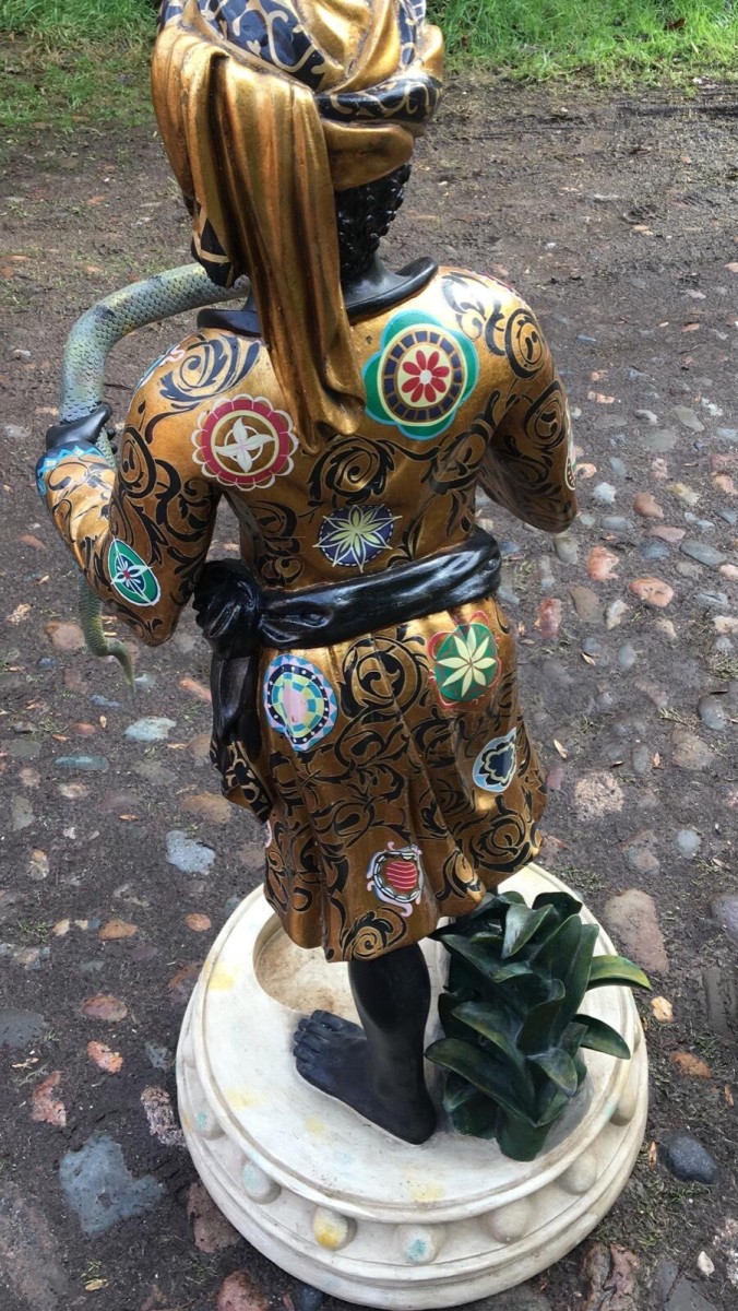 Grand Tour 20th Century Pair Of Blackamoor Figures Aynhoe Park Style