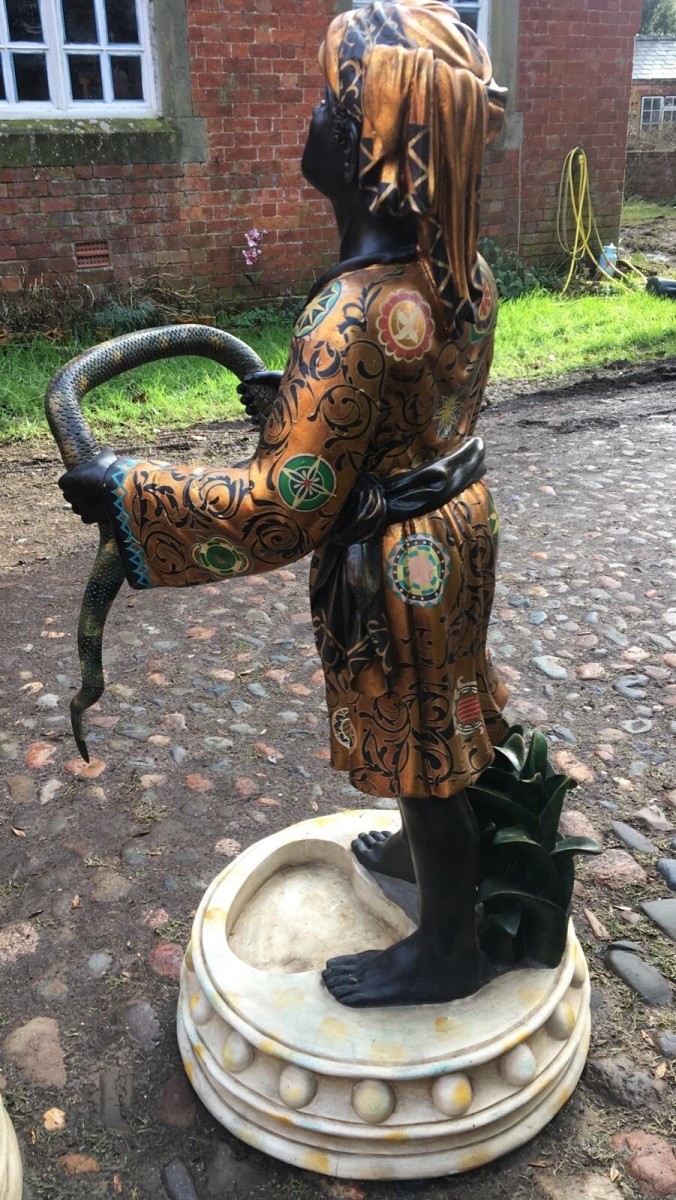 Grand Tour 20th Century Pair Of Blackamoor Figures Aynhoe Park Style