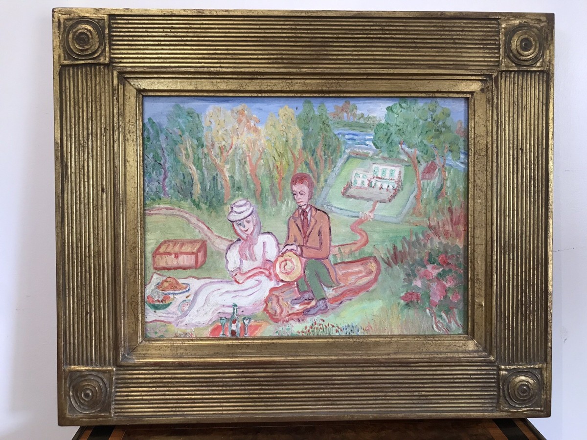 Primary image for Original Contemporary Oil On Canvas Painting By Shiela Parker Dunbar Walker