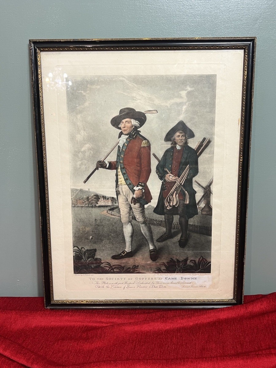 Historic Society Of Golfers Sport Golf Mezzotint After Lemuel Francis Abbott