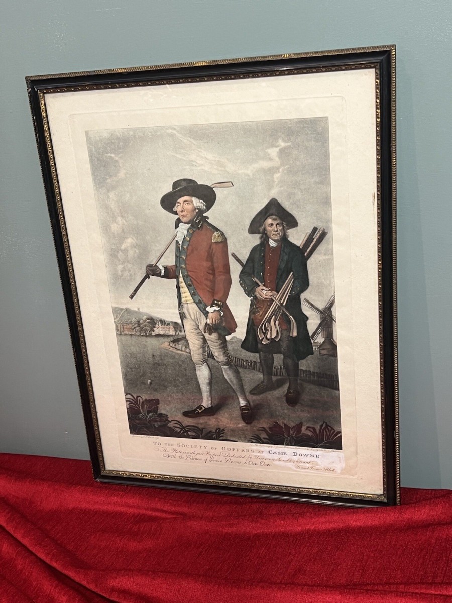 Historic Society Of Golfers Sport Golf Mezzotint After Lemuel Francis Abbott