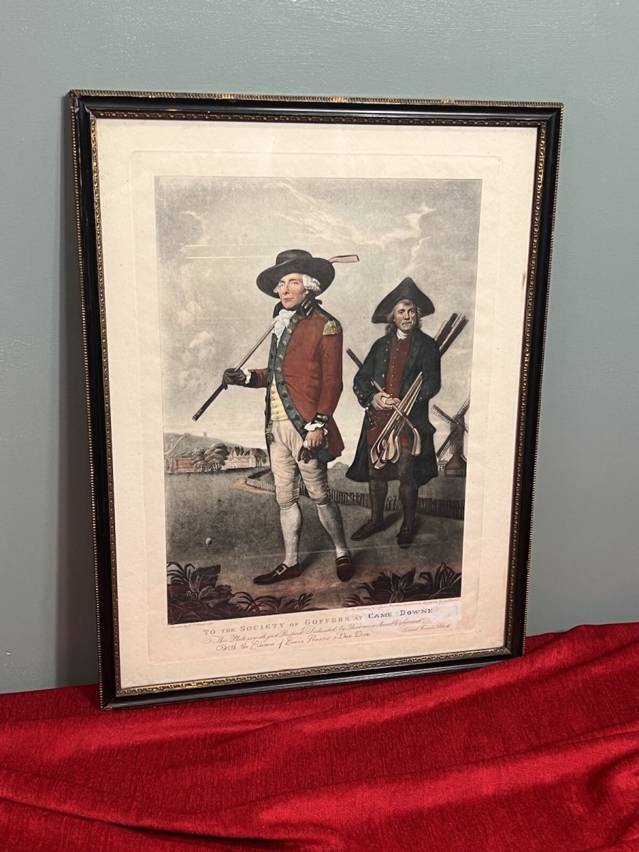 Historic Society Of Golfers Sport Golf Mezzotint After Lemuel Francis Abbott