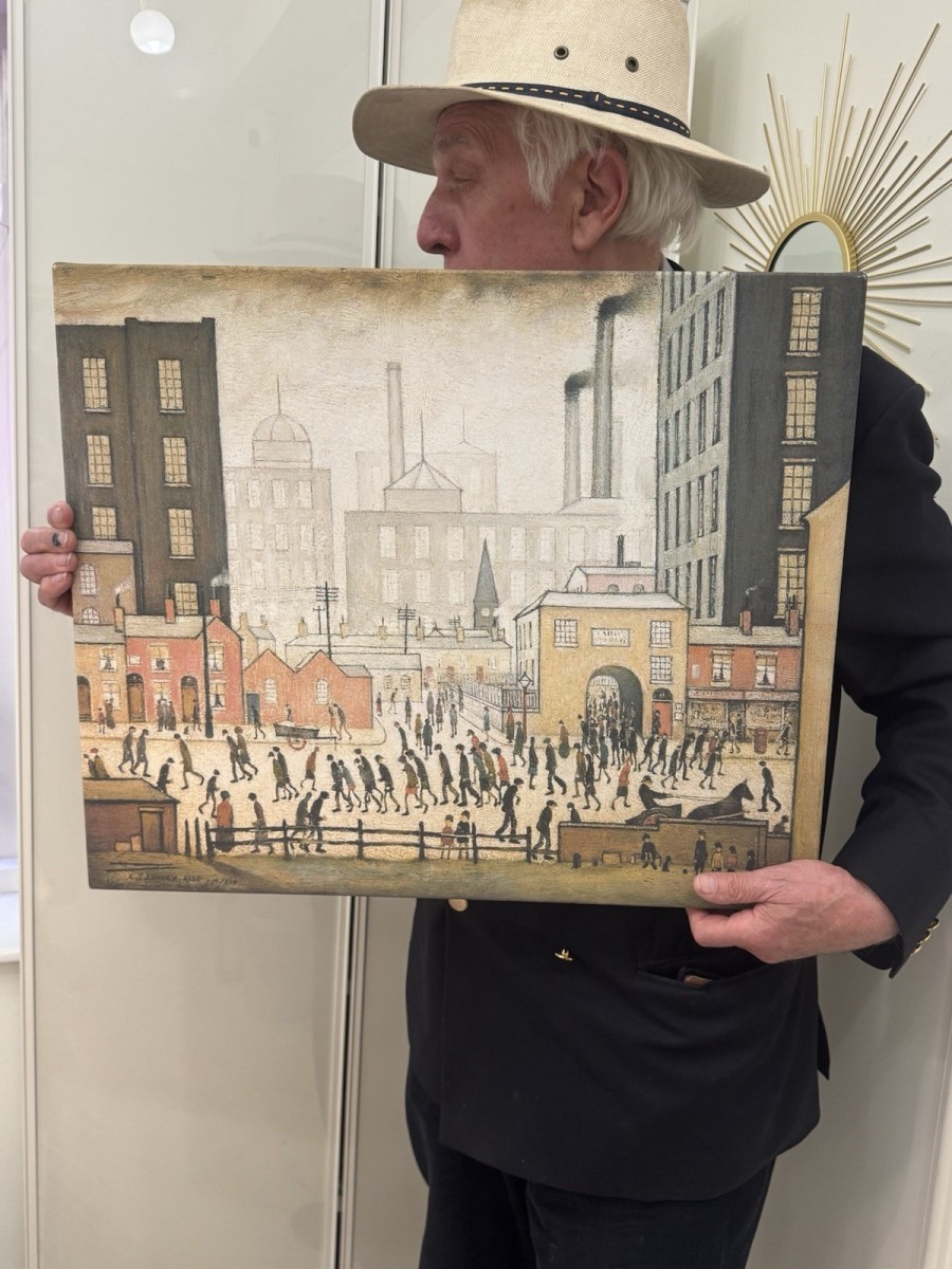 Vintage Lawrence Stephen Lowry Coming From The Mill Canvas Print