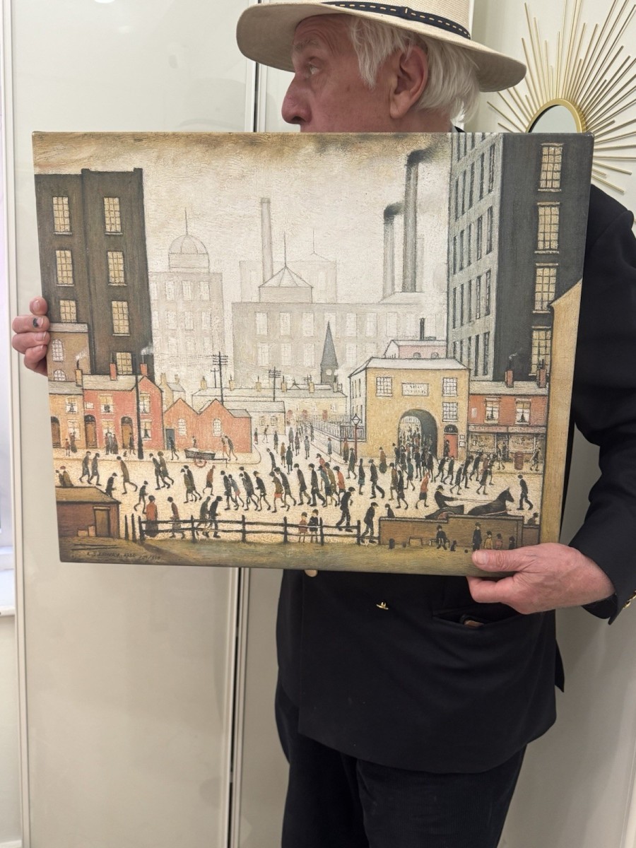 Vintage Lawrence Stephen Lowry Coming From The Mill Canvas Print