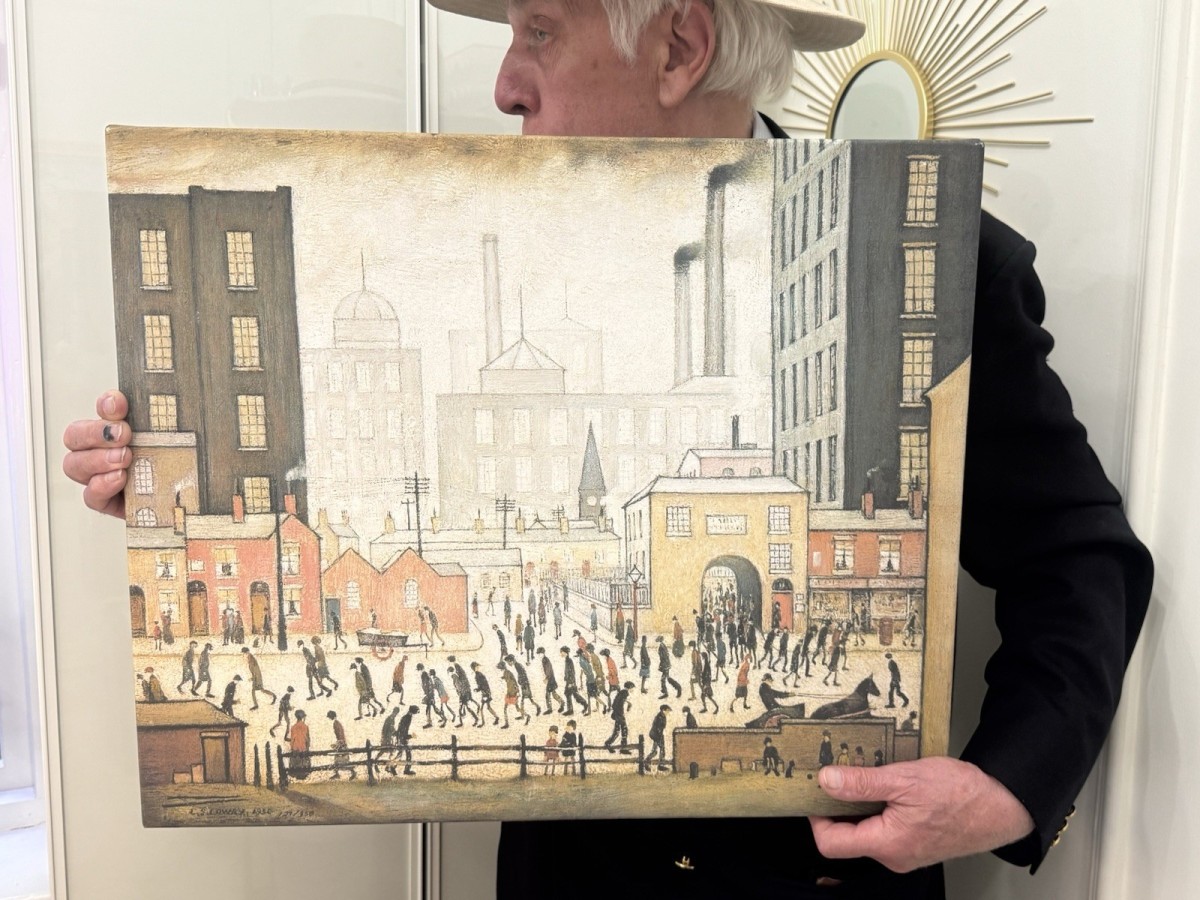 Vintage Lawrence Stephen Lowry Coming From The Mill Canvas Print
