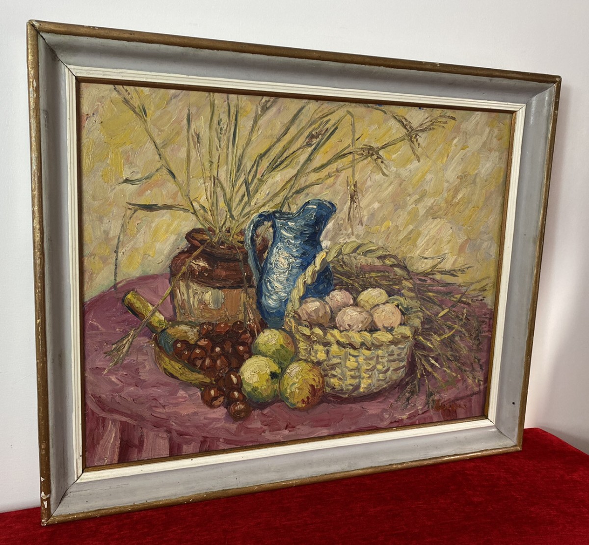 French Impressionist Oil Artwork Of Harvest Fruits After Claude Monet