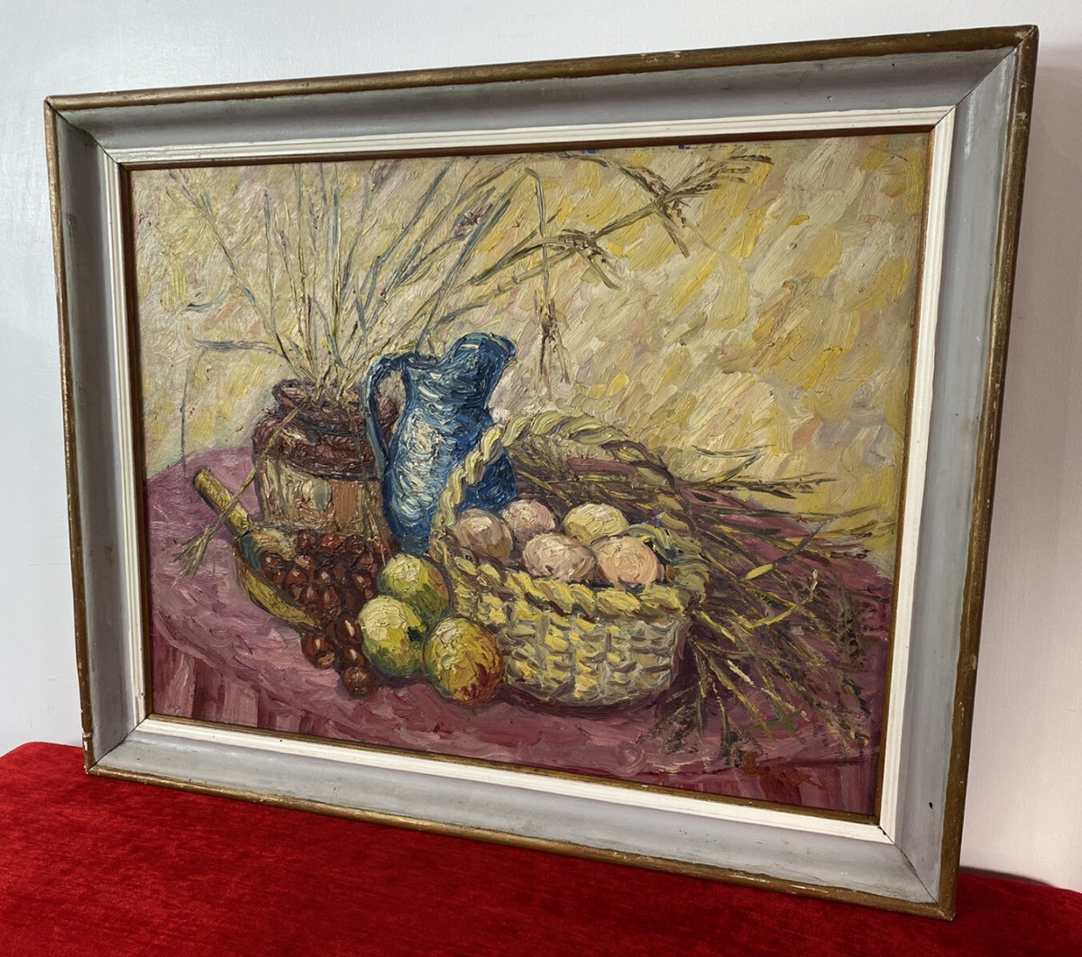 French Impressionist Oil Artwork Of Harvest Fruits After Claude Monet