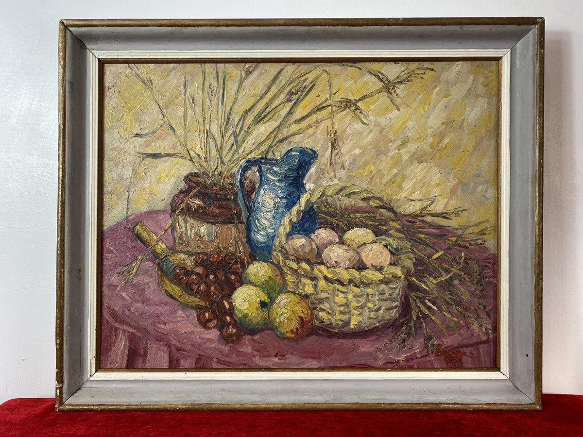 French Impressionist Oil Artwork Of Harvest Fruits After Claude Monet