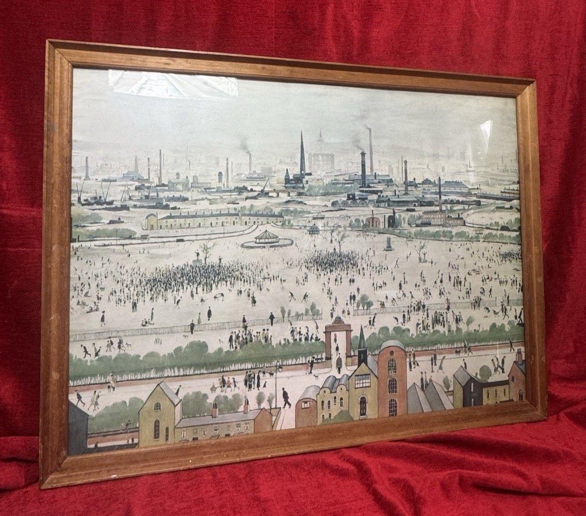 Primary image for Sunday Afternoon "the Battle Of Life" By Laurence Steven Lowry Print On Board
