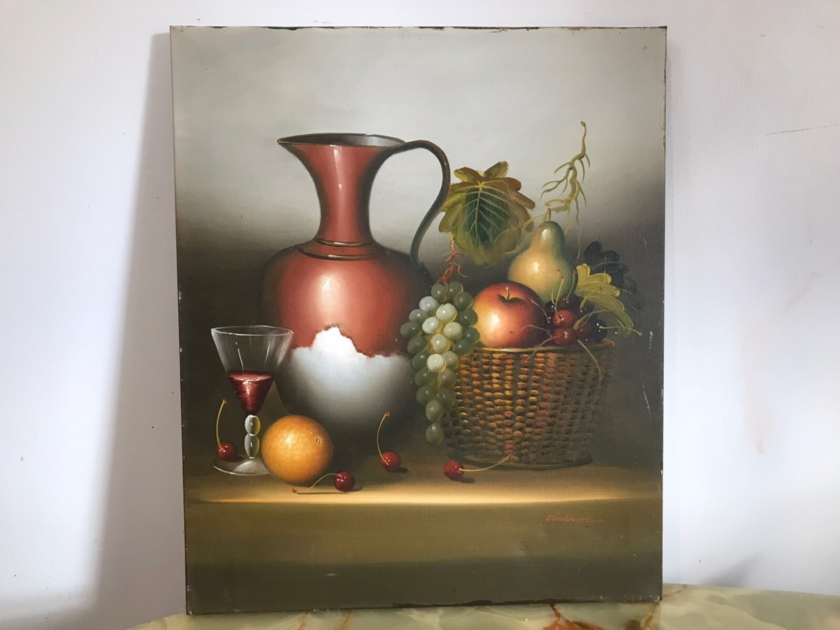 Primary image for Original Work Of Art Contemporary Dutch Still Life Painting On Canvas Signed