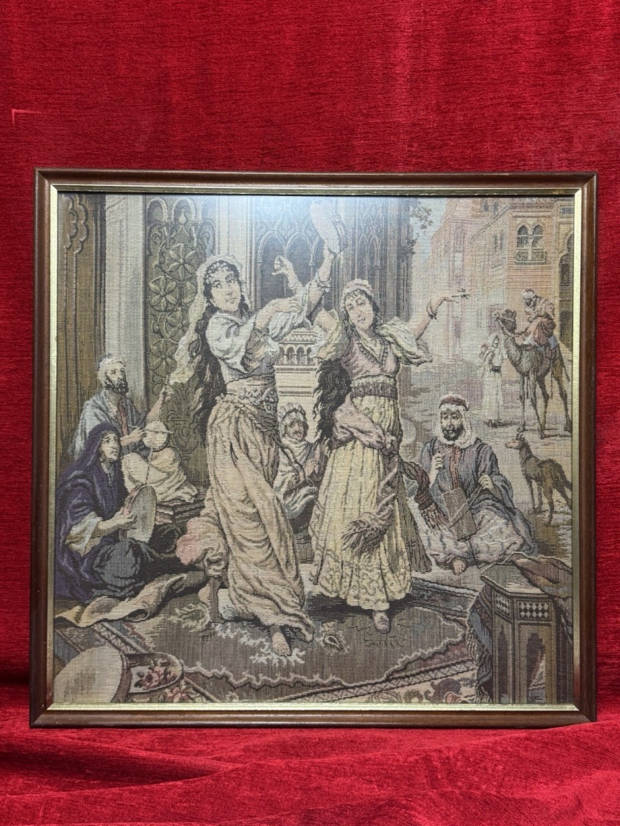 Primary image for Middle Eastern 'arabian Nights' Silk Work Tapestry Wall Hanging