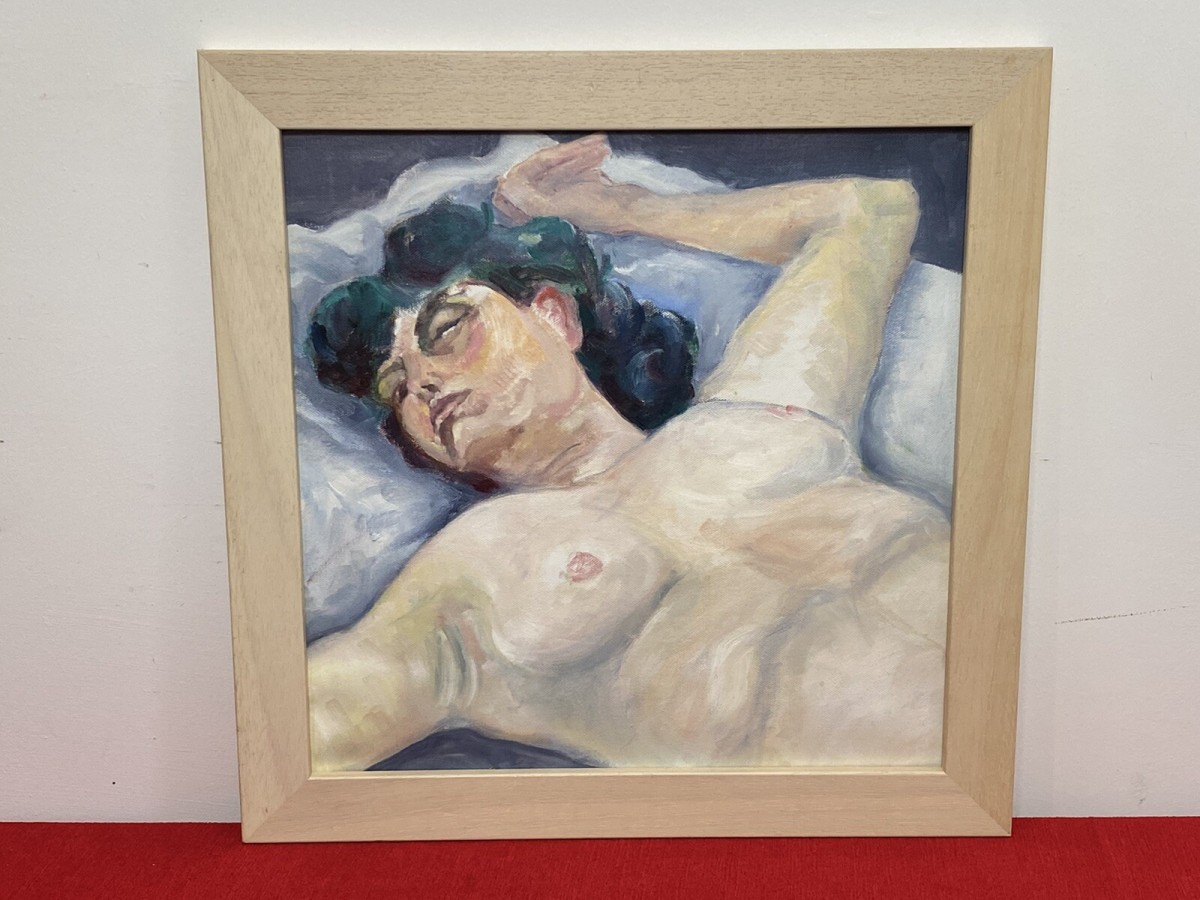 Figurative Nude Portrait Of Resting Female Muse By Artist Michael Jenkins