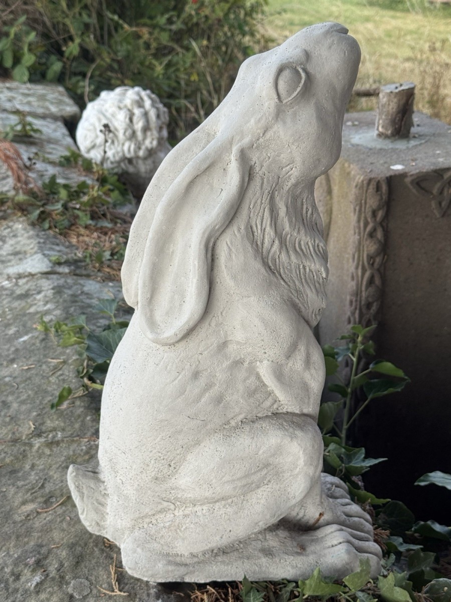 Sitting Hare Garden Statue