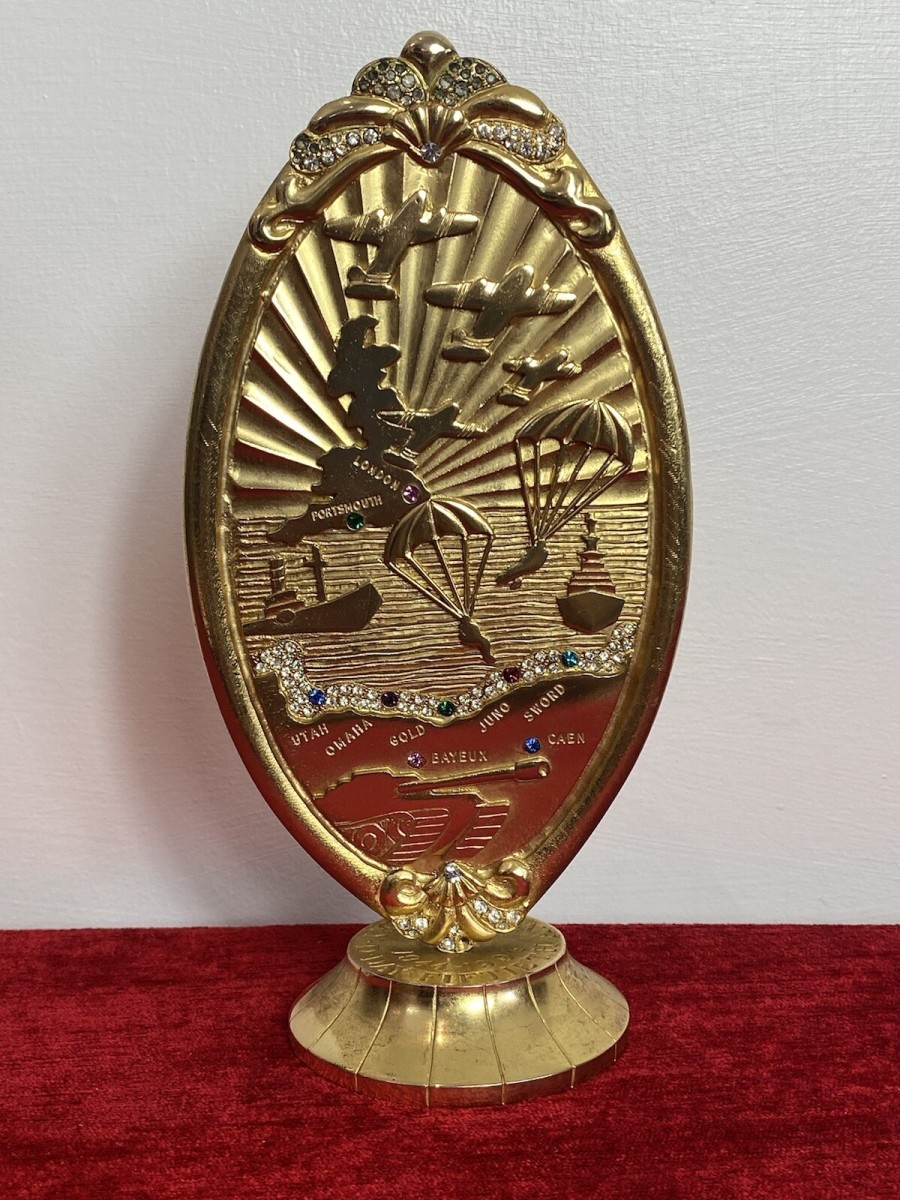 50 Year Commemorative Gold Plated Plaque Celebrating Second World War D Day