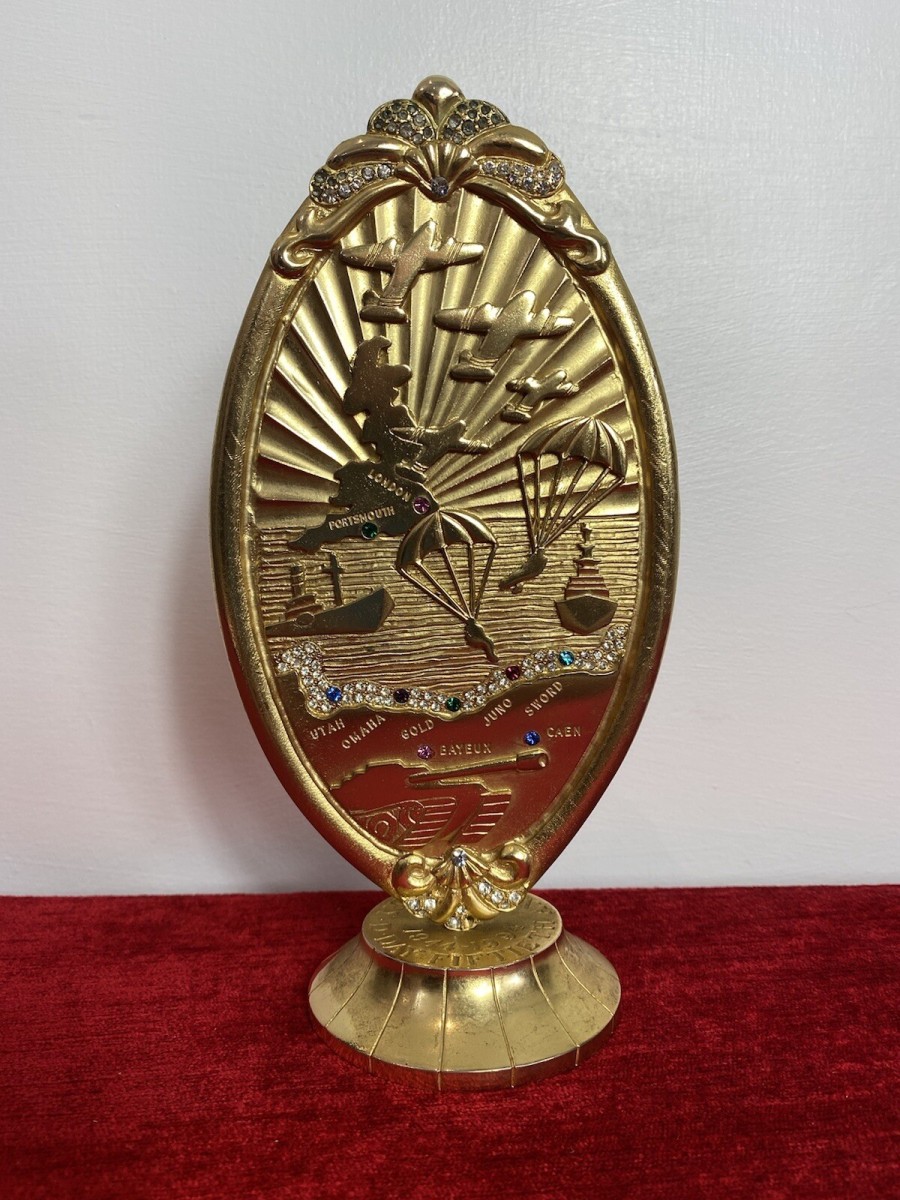 50 Year Commemorative Gold Plated Plaque Celebrating Second World War D Day