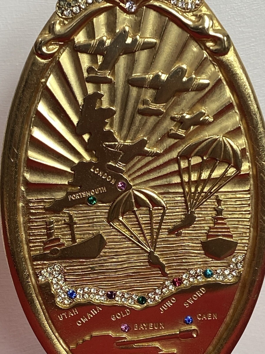 50 Year Commemorative Gold Plated Plaque Celebrating Second World War D Day
