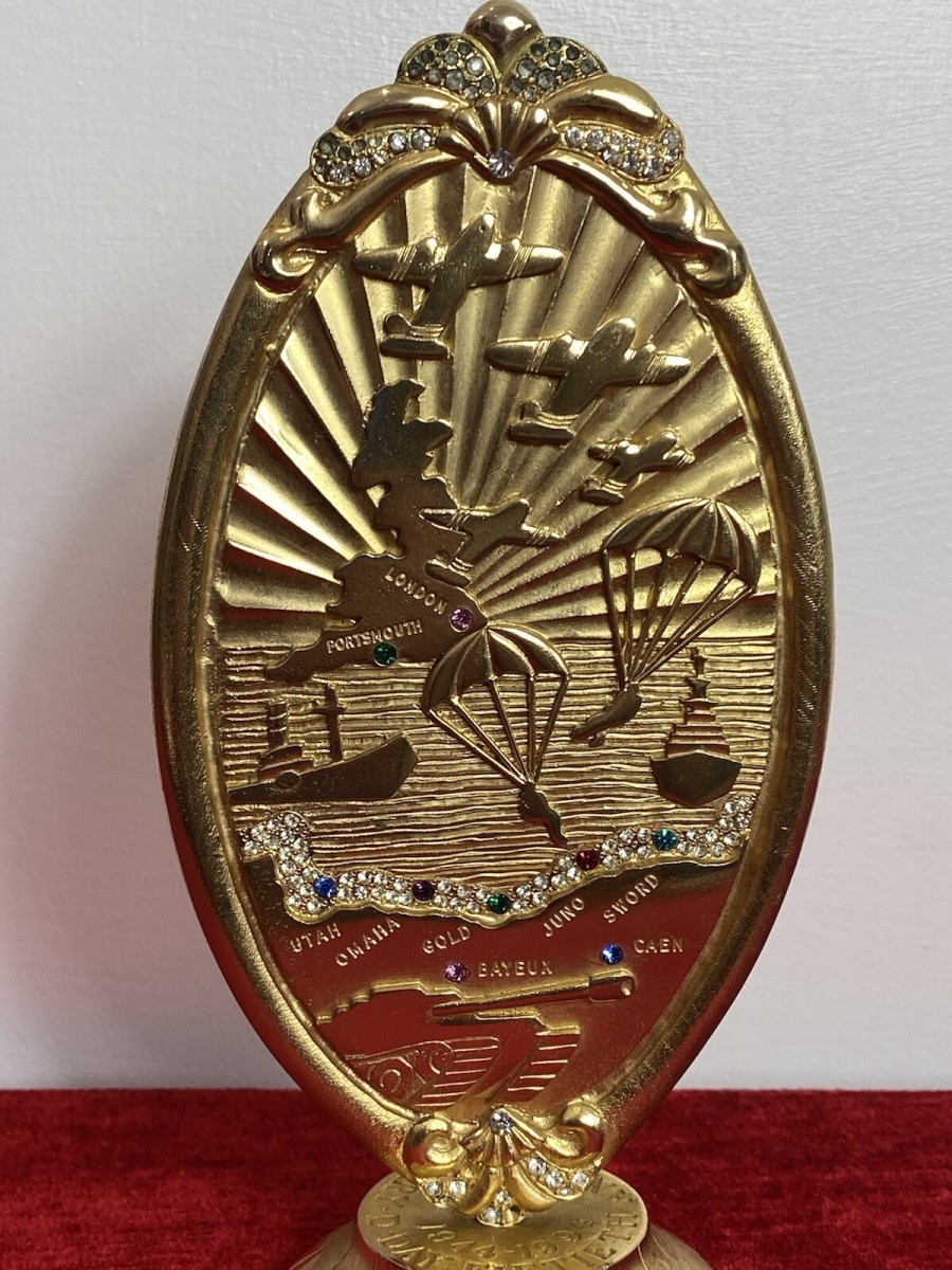 50 Year Commemorative Gold Plated Plaque Celebrating Second World War D Day