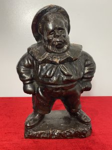 18th Century Treacle Glazed Pottery Tobacco Jar . Origin - Bristol Composition- Pottery Circa - 18C Charming Character Jar Depicting Man With Rounded Belly Smoking A Metal Pipe. Lift Off Top Lid To Reveal Tobacco Storage. Original Condition With Signs Of Wear And Usage Due To Age. Dimensions In Inches Height Width Depth