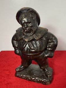 18th Century Treacle Glazed Pottery Tobacco Jar . Origin - Bristol Composition- Pottery Circa - 18C Charming Character Jar Depicting Man With Rounded Belly Smoking A Metal Pipe. Lift Off Top Lid To Reveal Tobacco Storage. Original Condition With Signs Of Wear And Usage Due To Age. Dimensions In Inches Height Width Depth