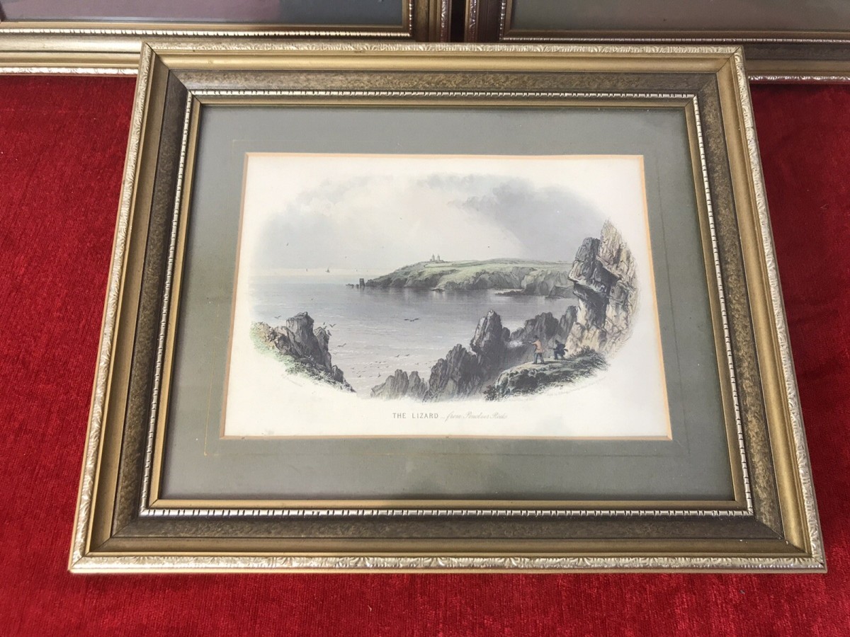 Trio Of Framed Lithographs By Cornish Artist Richard John Penreath 1806-1869