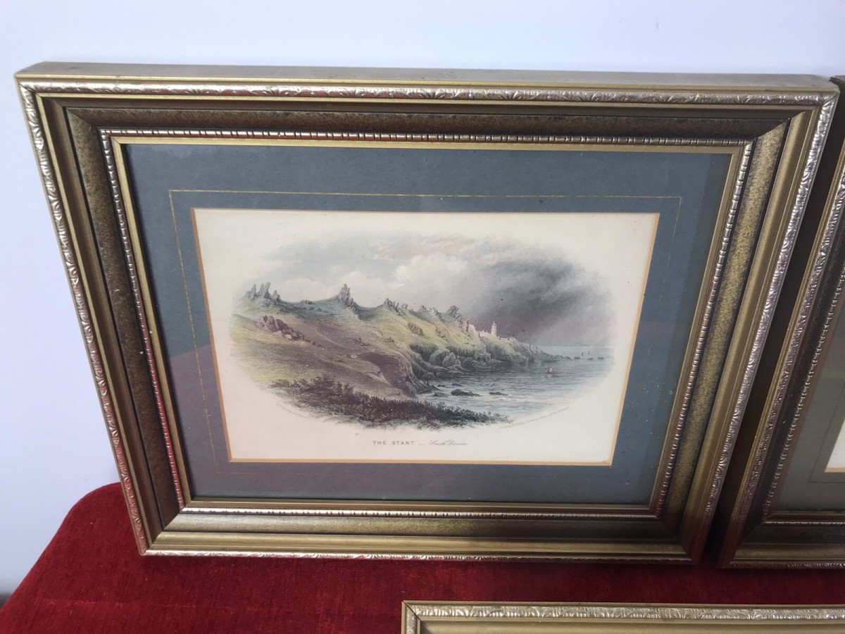 Trio Of Framed Lithographs By Cornish Artist Richard John Penreath 1806-1869