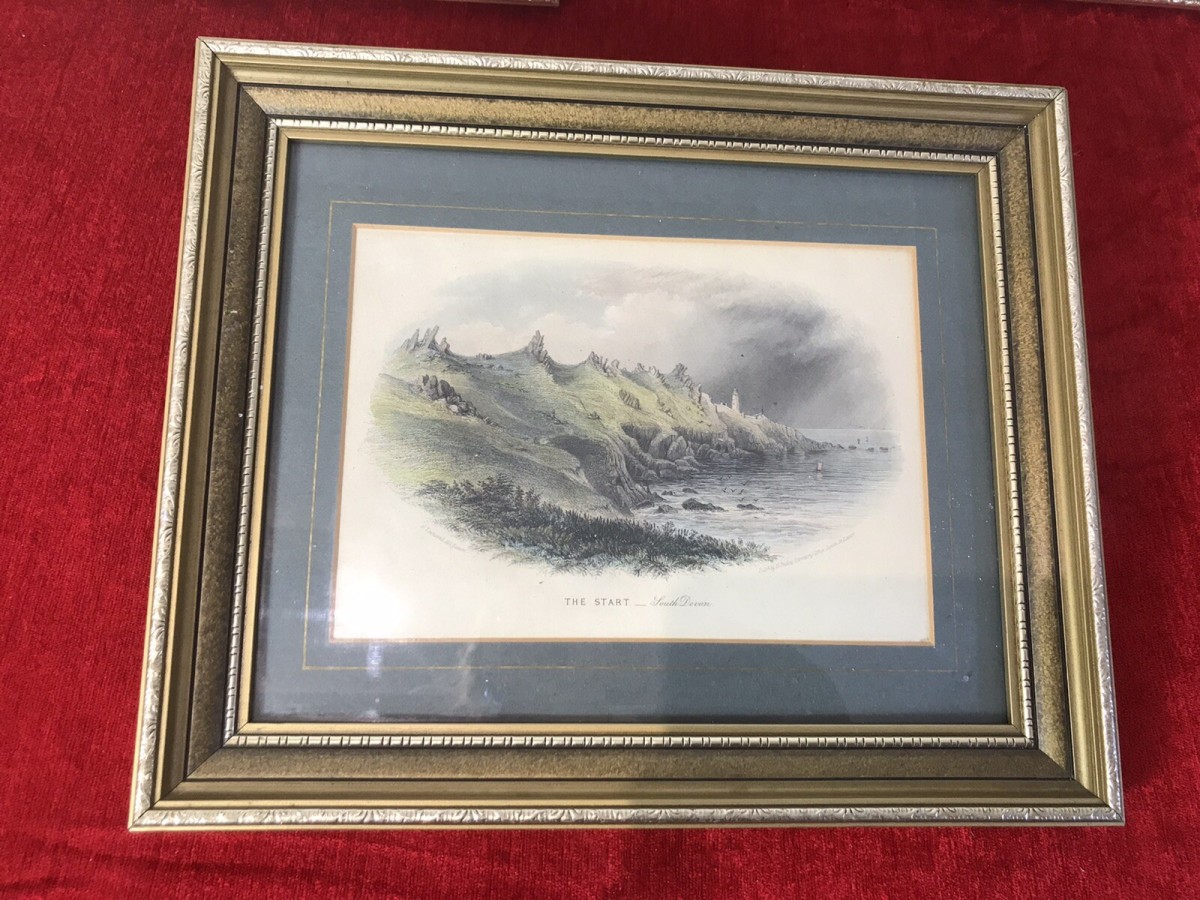 Trio Of Framed Lithographs By Cornish Artist Richard John Penreath 1806-1869