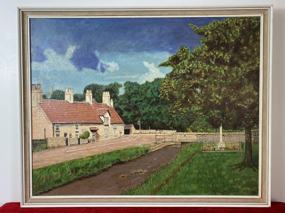 Primary image for The Jug And Glass Pub Mansfield, England Modern Oil Painting By Artist L Davis