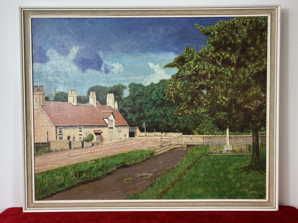 The Jug And Glass Pub Mansfield, England Modern Oil Painting By Artist L Davis