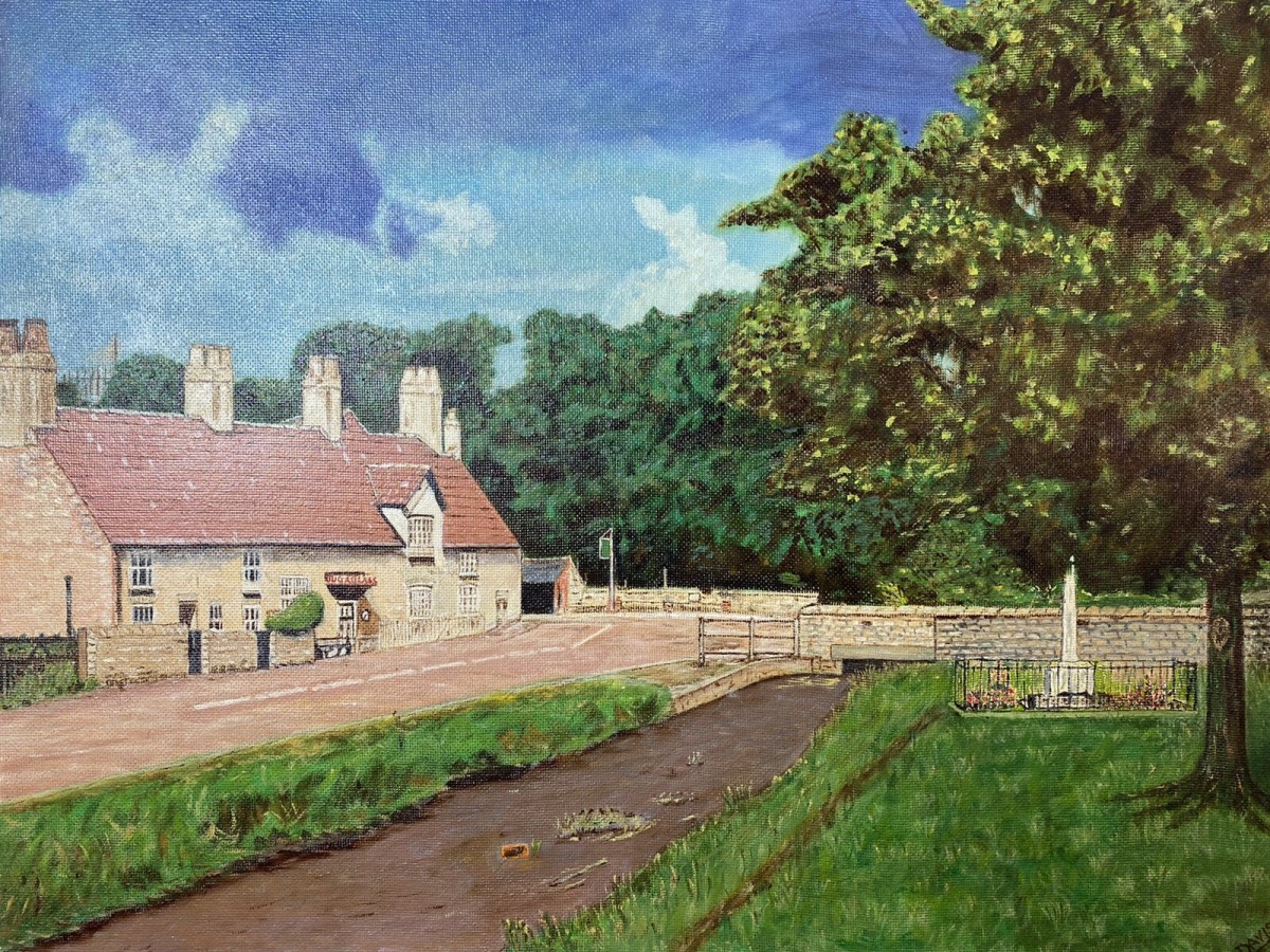 The Jug And Glass Pub Mansfield, England Modern Oil Painting By Artist L Davis