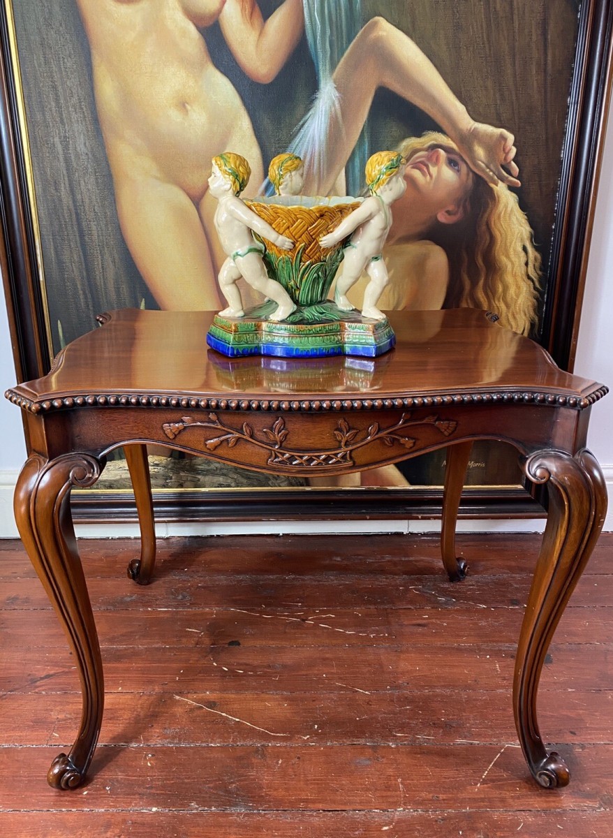 Stunning Elmwood Augustus Pugin Style Gothic Carved Centre Table