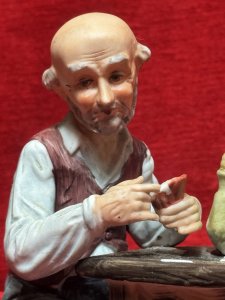 Old Poker Playing Friends Capodimonte Porcelain Figurine Composition - Hard Paste Porcelain Listing Description Italian Capodimonte Figurine of Two Elder Gentlemen Playing Poker. Charming Piece. Stunning Condition. Dimensions in Cms Height 19cm X Width 23cm X Depth 12cm