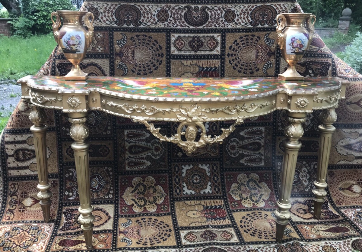 Primary image for Historic Console Table Hand Painted By Anglican Bishop Of Dorchester Cathedral