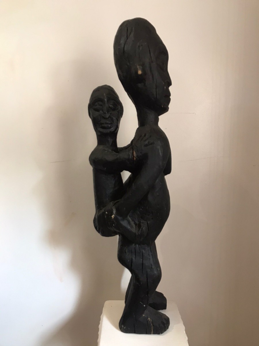 Primary image for Museum Grade African Primitive Congo Style Wood Carving Mother And Child