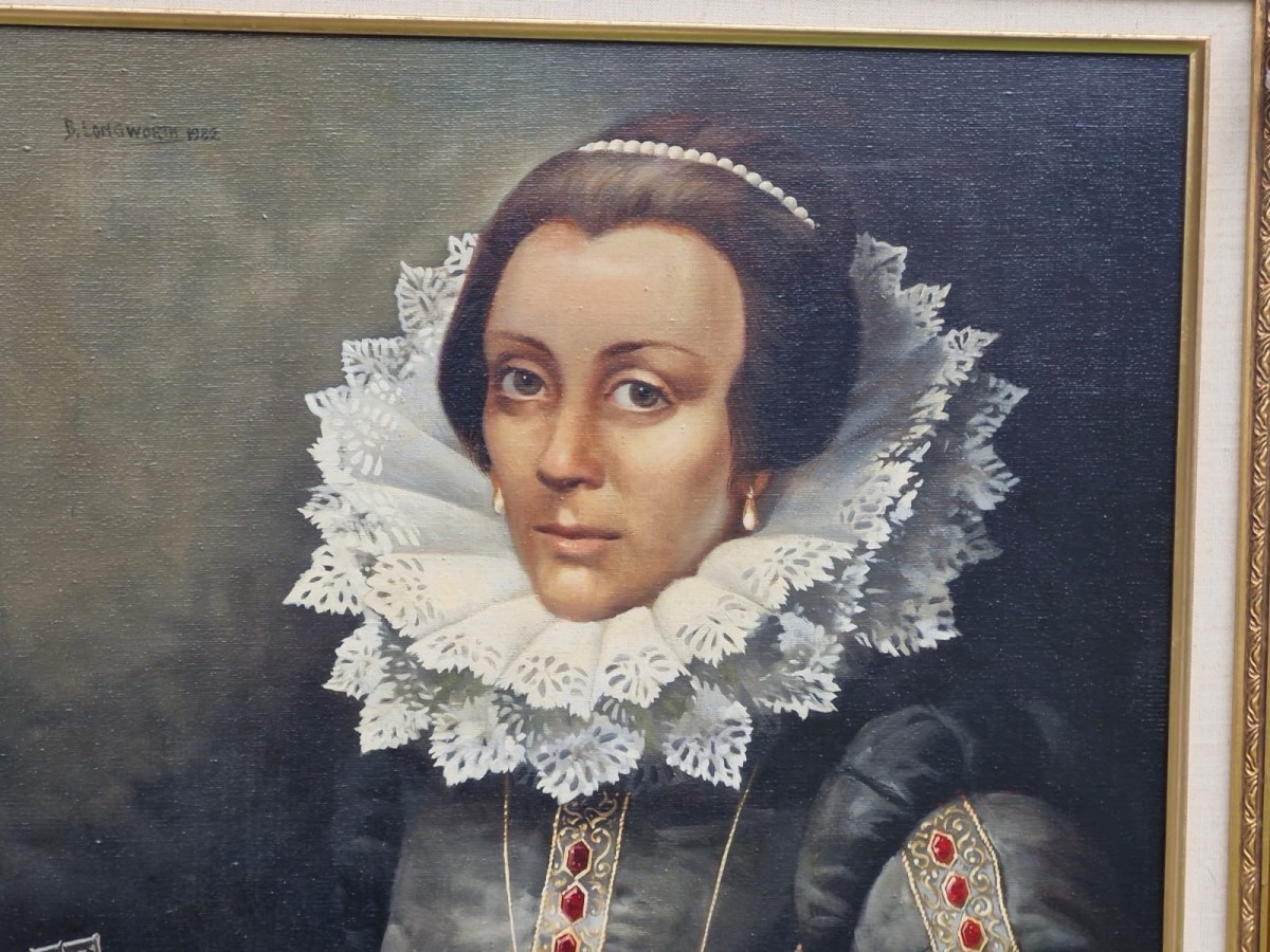 Mid 20thc Portrait Of Lady Jane Grey ‘the Nine Day Queen’ By Artist B Longworth