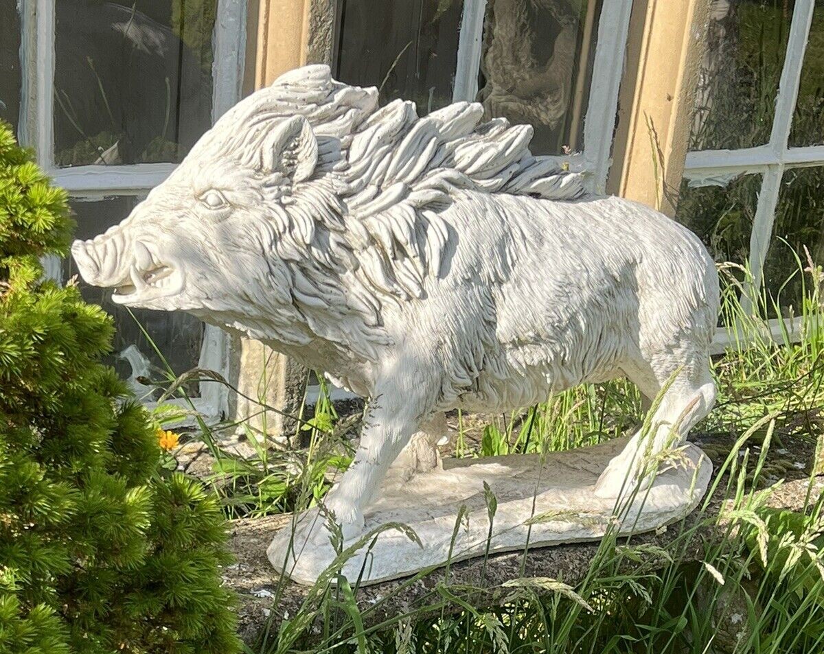 Primary image for Classical Horned Prowling Wild Boar Garden Showpiece