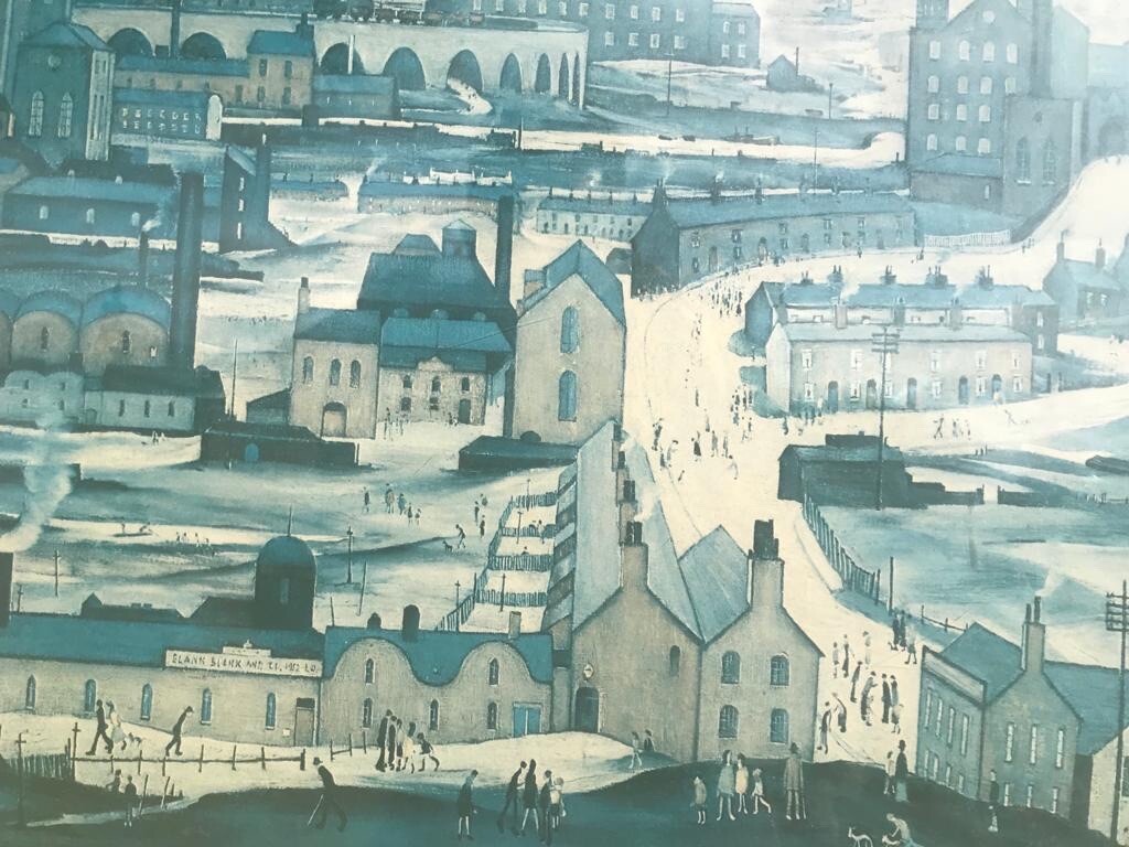 Lowry Industrial Landscape Ashton-under-lyne 1887-1976 Framed Oleograph